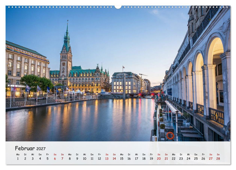 Hamburg - Zwischen Alster und Elbe (CALVENDO Premium Wandkalender 2027)