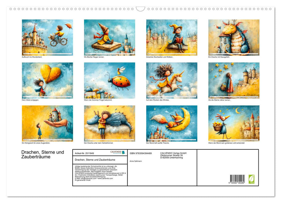 Drachen, Sterne und Zauberträume (CALVENDO Wandkalender 2027)