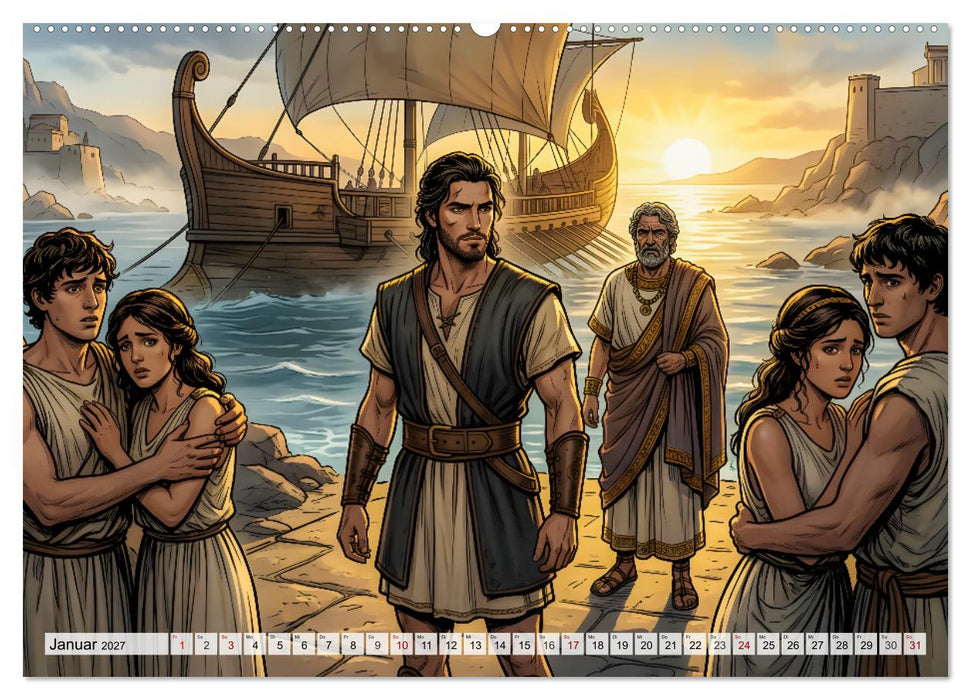 Theseus und der Minotaurus - Der Kampf im Labyrinth (CALVENDO Wandkalender 2027)