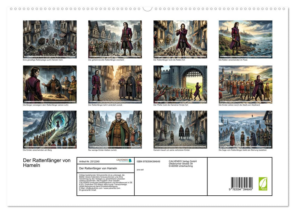 Der Rattenfänger von Hameln (CALVENDO Premium Wandkalender 2027)