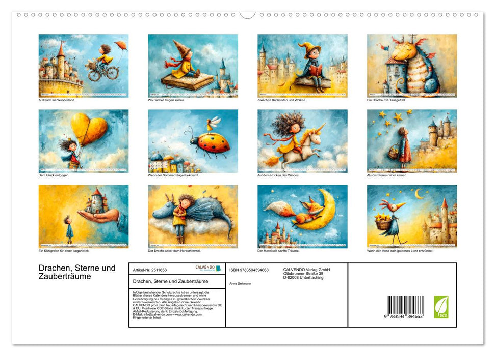 Drachen, Sterne und Zauberträume (CALVENDO Premium Wandkalender 2027)