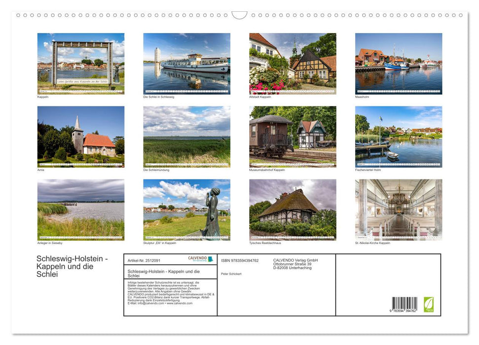 Schleswig-Holstein - Kappeln und die Schlei (CALVENDO Wandkalender 2027)
