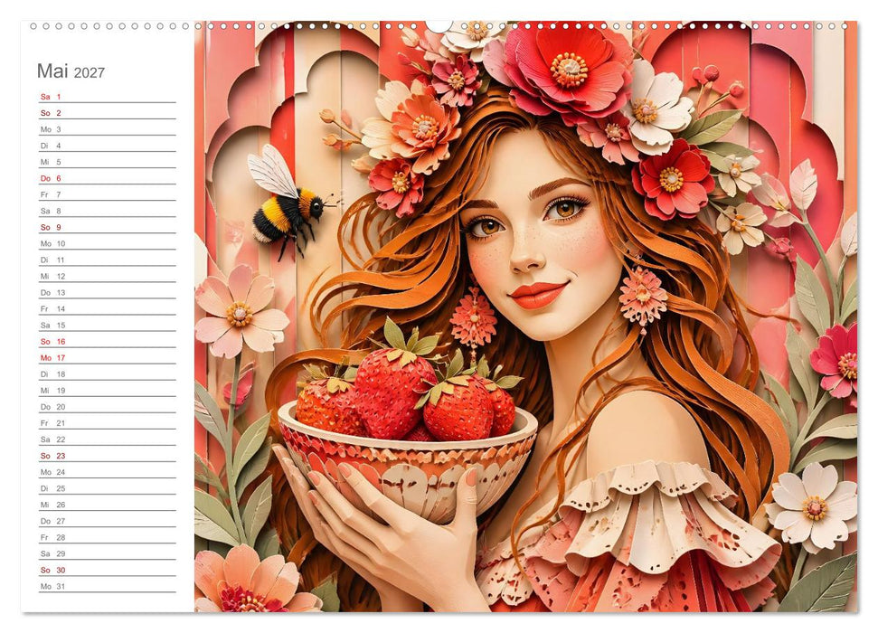 Glück trägt Blumen im Haar (CALVENDO Premium Wandkalender 2027)