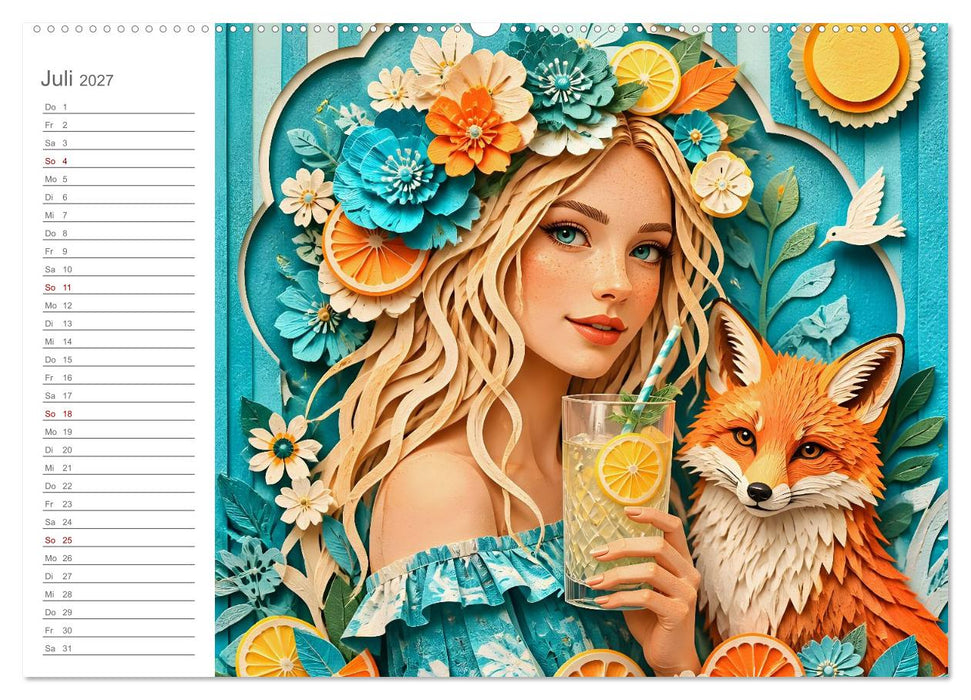 Glück trägt Blumen im Haar (CALVENDO Premium Wandkalender 2027)