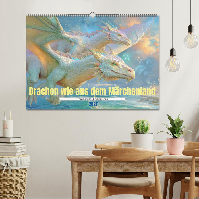 Drachen wie aus dem Märchenland - Träumerische Illustrationen (CALVENDO Wandkalender 2027)