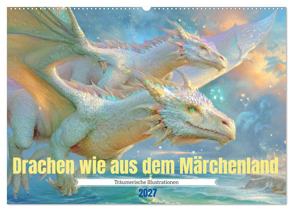 Drachen wie aus dem Märchenland - Träumerische Illustrationen (CALVENDO Wandkalender 2027)