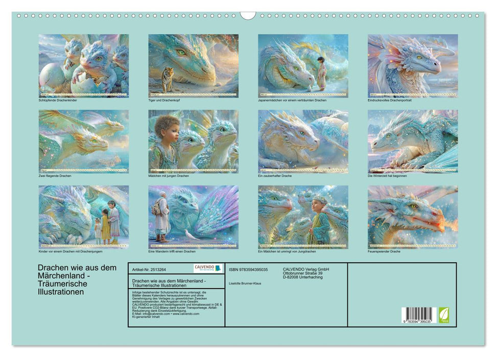 Drachen wie aus dem Märchenland - Träumerische Illustrationen (CALVENDO Wandkalender 2027)