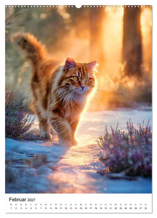 Feuer auf vier Pfoten - Die schönsten roten Katzen (CALVENDO Premium Wandkalender 2027)