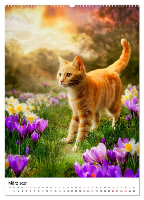 Feuer auf vier Pfoten - Die schönsten roten Katzen (CALVENDO Premium Wandkalender 2027)