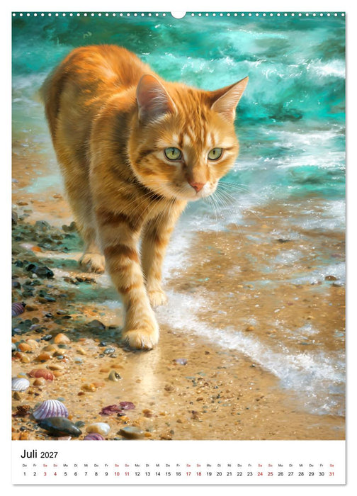 Feuer auf vier Pfoten - Die schönsten roten Katzen (CALVENDO Premium Wandkalender 2027)