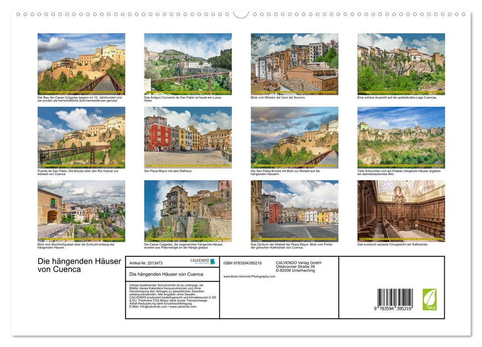 Die hängenden Häuser von Cuenca (CALVENDO Premium Wandkalender 2027)