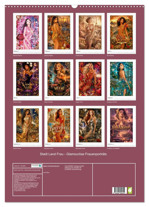Stadt Land Frau - Glamouröse Frauenporträts (CALVENDO Wandkalender 2027)