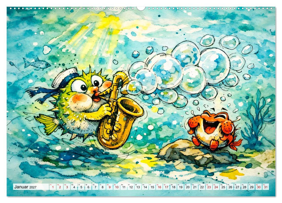 Ozean-Orcheste - Musizierende Meerestiere (CALVENDO Premium Wandkalender 2027)