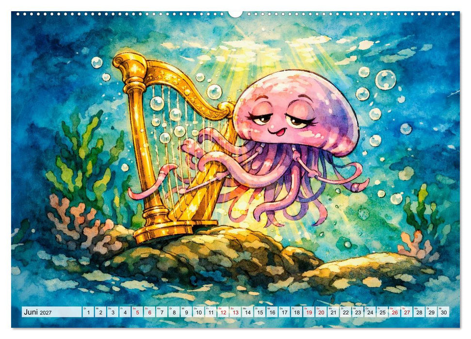 Ozean-Orcheste - Musizierende Meerestiere (CALVENDO Premium Wandkalender 2027)