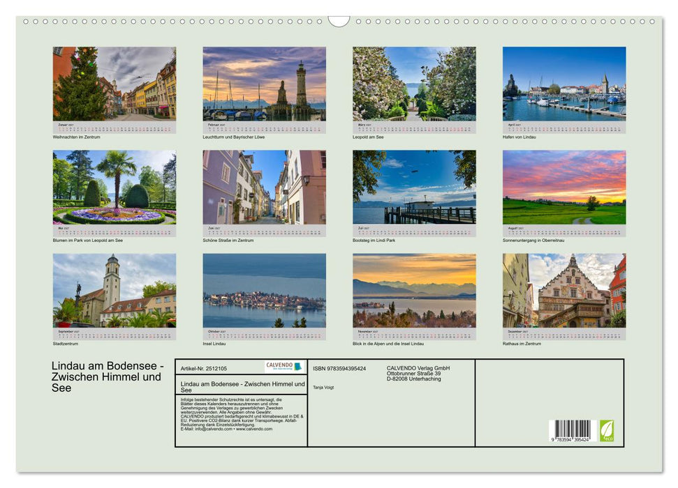 Lindau am Bodensee - Zwischen Himmel und See (CALVENDO Wandkalender 2027)