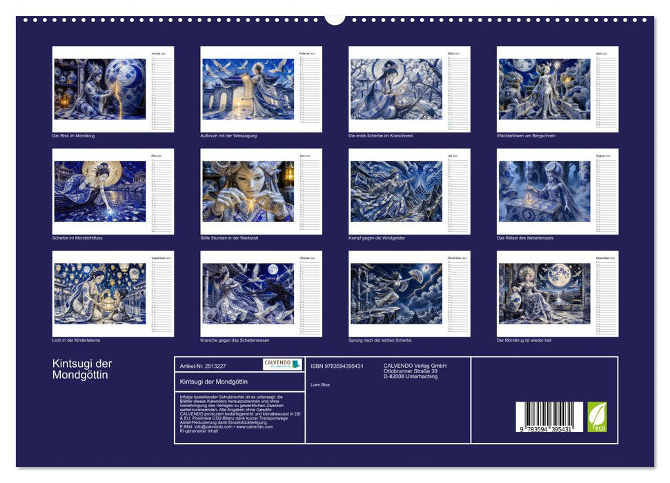 Kintsugi der Mondgöttin (CALVENDO Premium Wandkalender 2027)