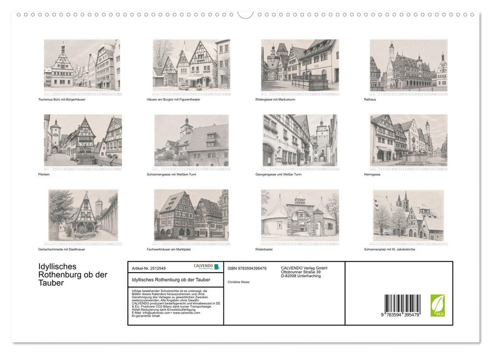 Idyllisches Rothenburg ob der Tauber (CALVENDO Premium Wandkalender 2027)