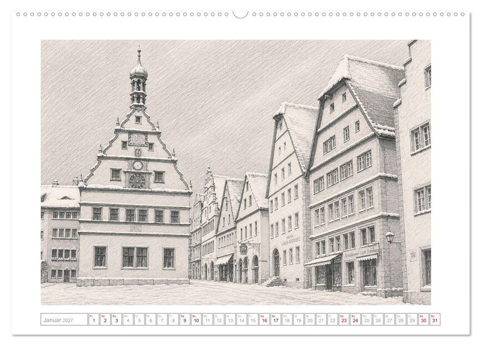 Idyllisches Rothenburg ob der Tauber (CALVENDO Premium Wandkalender 2027)