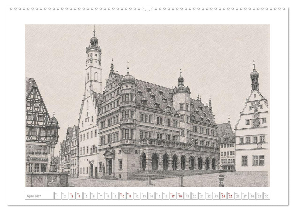 Idyllisches Rothenburg ob der Tauber (CALVENDO Premium Wandkalender 2027)