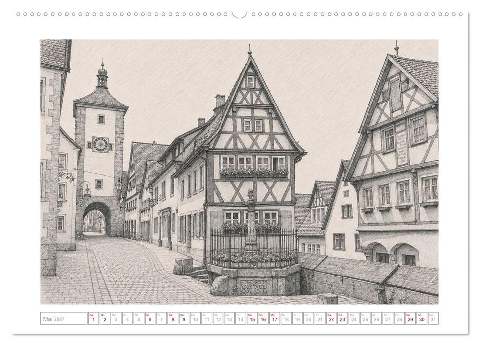 Idyllisches Rothenburg ob der Tauber (CALVENDO Premium Wandkalender 2027)