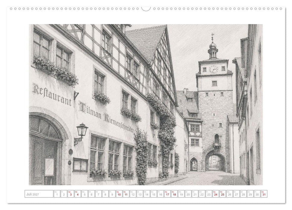 Idyllisches Rothenburg ob der Tauber (CALVENDO Premium Wandkalender 2027)