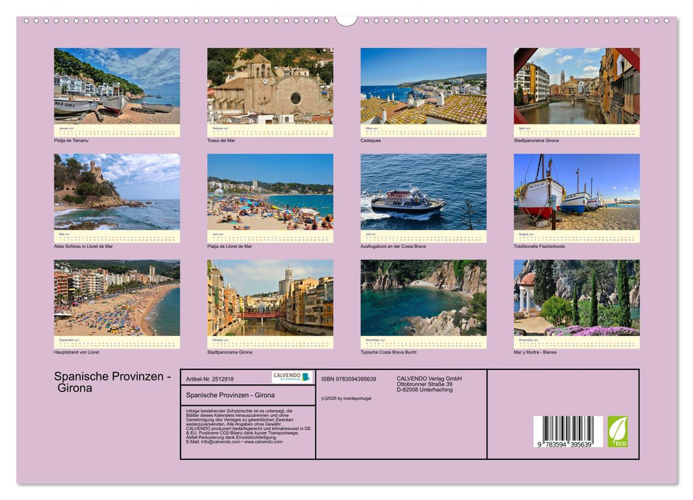 Spanische Provinzen - Girona (CALVENDO Premium Wandkalender 2027)