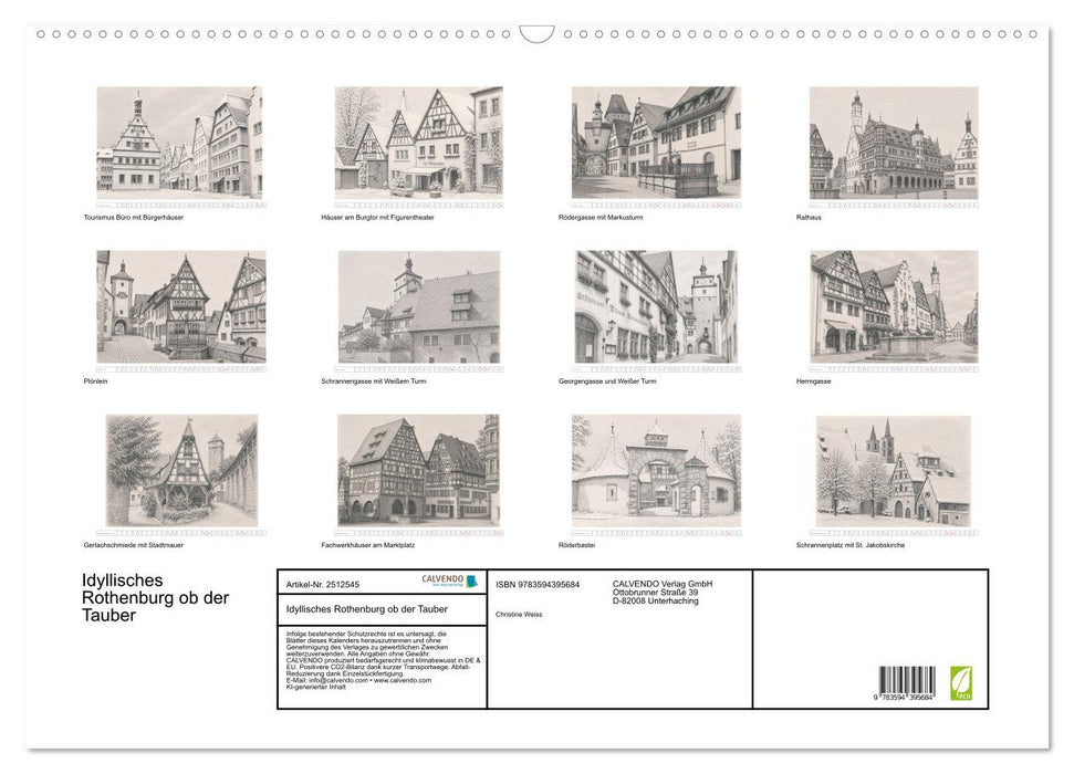 Idyllisches Rothenburg ob der Tauber (CALVENDO Wandkalender 2027)