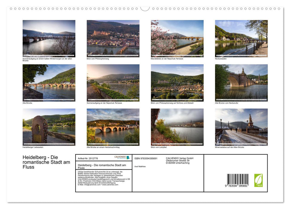 Heidelberg - Die romantische Stadt am Fluss (CALVENDO Premium Wandkalender 2027)