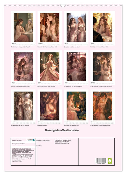 Rosengarten-Geständnisse (CALVENDO Wandkalender 2027)