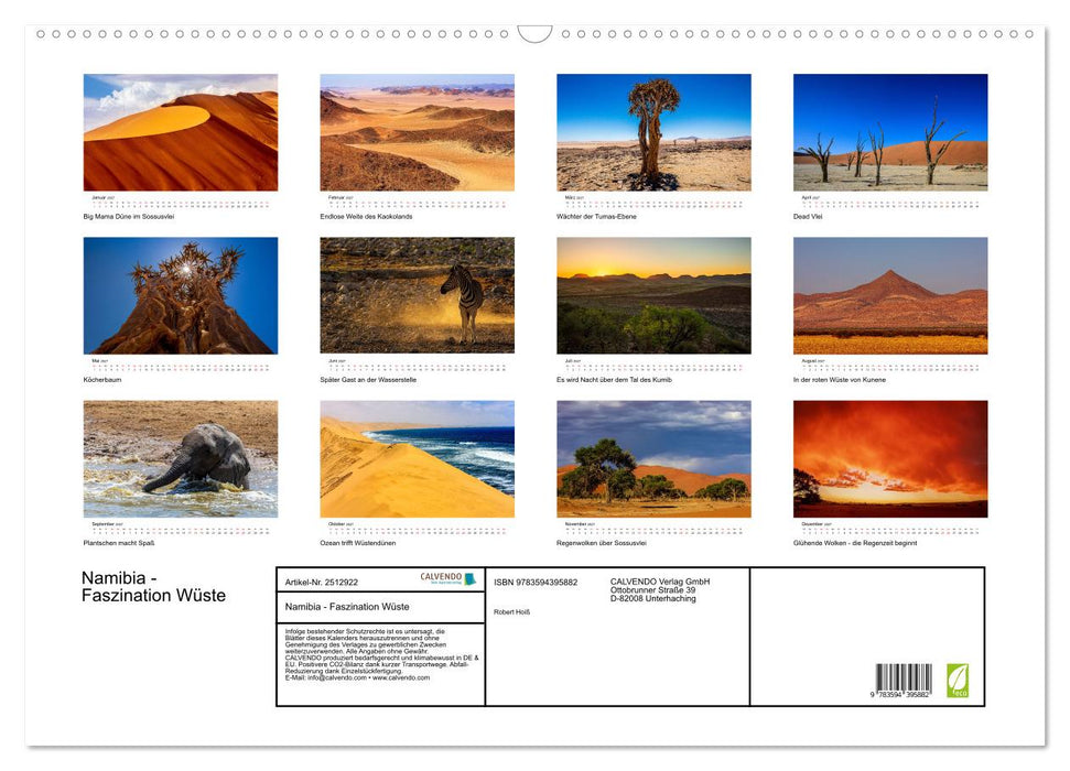 Namibia - Faszination Wüste (CALVENDO Wandkalender 2027)