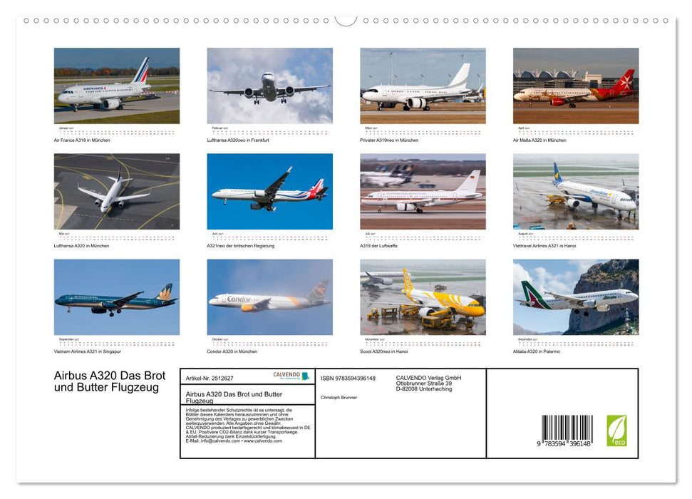 Airbus A320 Das Brot und Butter Flugzeug (CALVENDO Premium Wandkalender 2027)