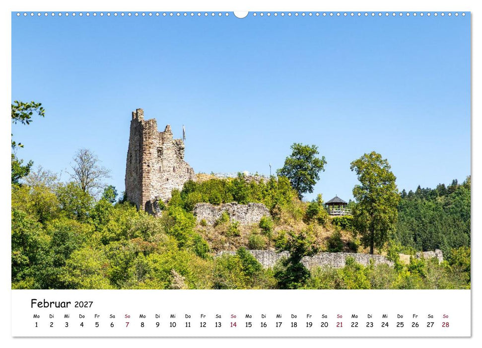 Spuren aus Stein: Ruinen im Schwarzwald und auf der Alb (CALVENDO Premium Wandkalender 2027)