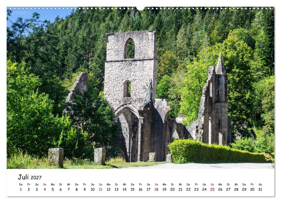 Spuren aus Stein: Ruinen im Schwarzwald und auf der Alb (CALVENDO Premium Wandkalender 2027)
