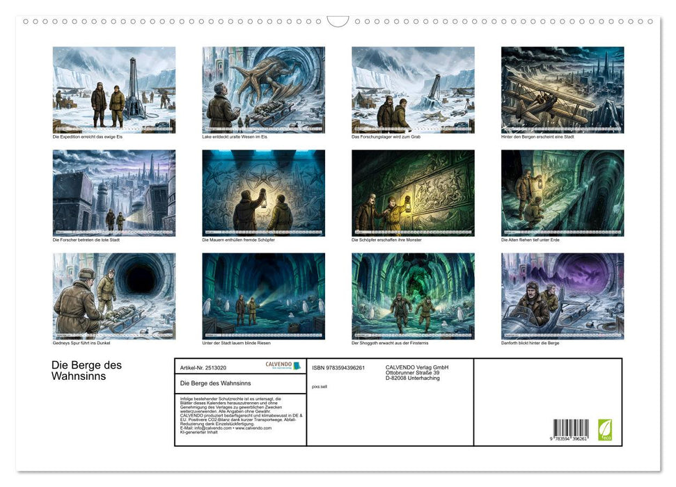 Die Berge des Wahnsinns (CALVENDO Wandkalender 2027)