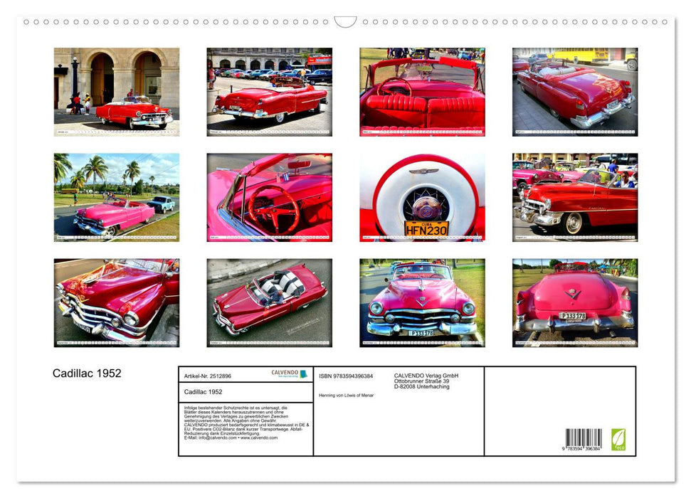 Cadillac 1952 (CALVENDO Wandkalender 2027)