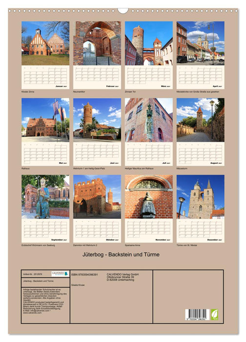 Jüterbog - Backstein und Türme (CALVENDO Wandkalender 2027)