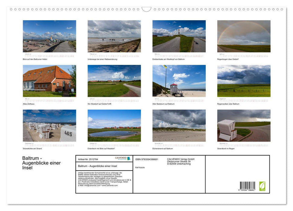 Baltrum - Augenblicke einer Insel (CALVENDO Wandkalender 2027)
