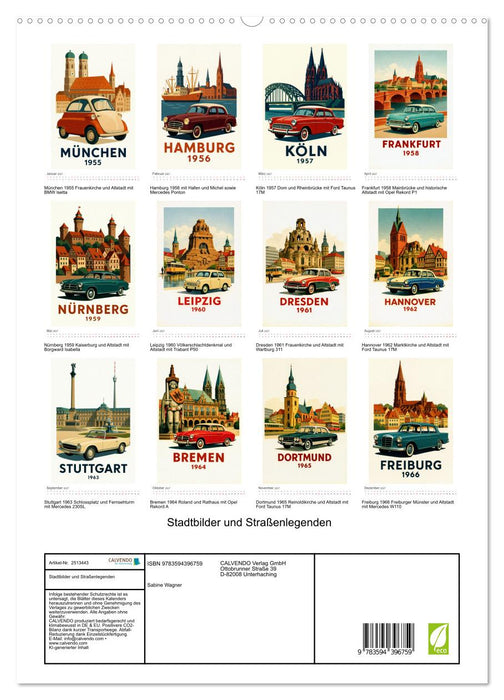 Stadtbilder und Straßenlegenden (CALVENDO Premium Wandkalender 2027)