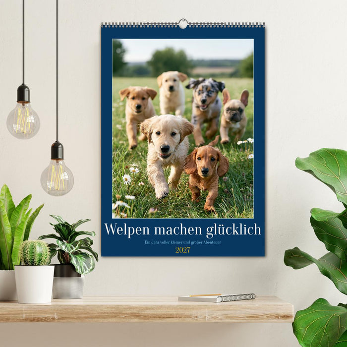 Welpen machen glücklich (CALVENDO Wandkalender 2027)