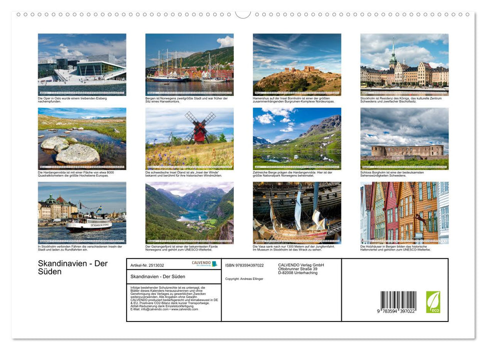 Skandinavien - Der Süden (CALVENDO Premium Wandkalender 2027)