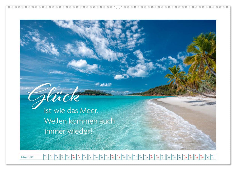 Zeit zum Träumen - Sehnsuchtsorte und positive Gedanken (CALVENDO Premium Wandkalender 2027)