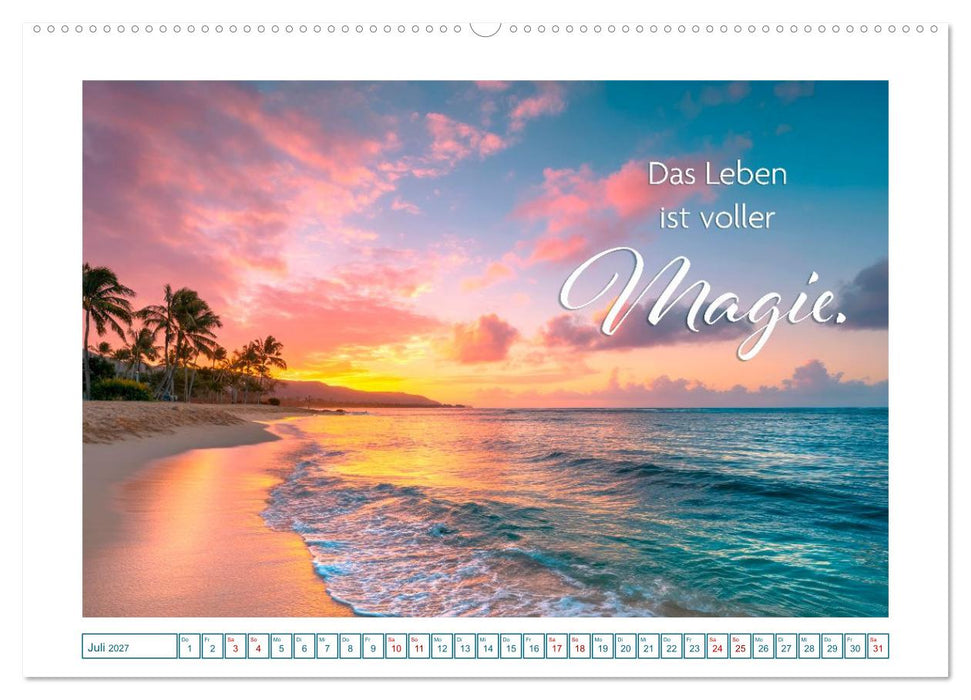 Zeit zum Träumen - Sehnsuchtsorte und positive Gedanken (CALVENDO Premium Wandkalender 2027)