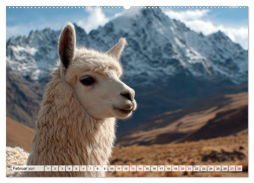 Alpakas - Charmante Begleiter (CALVENDO Premium Wandkalender 2027)
