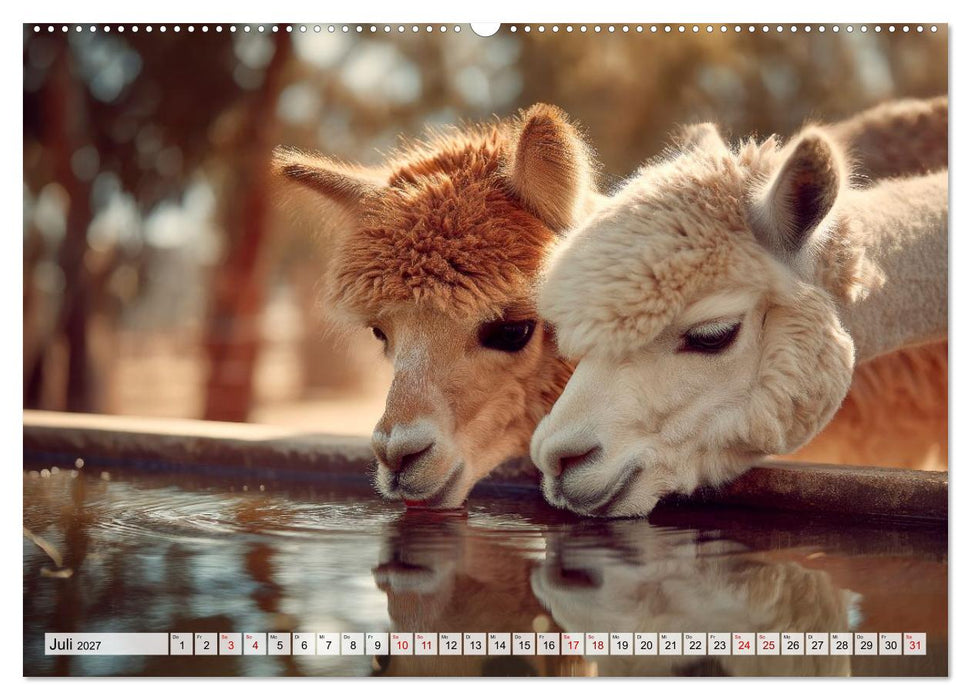 Alpakas - Charmante Begleiter (CALVENDO Premium Wandkalender 2027)