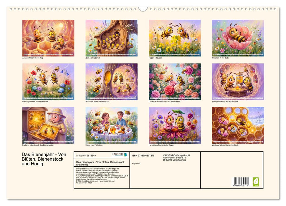 Das Bienenjahr - Von Blüten, Bienenstock und Honig (CALVENDO Wandkalender 2027)