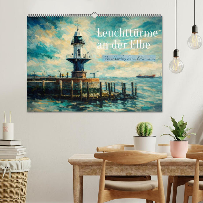 Leuchttürme an der Elbe - von Hamburg bis zur Elbmündung (CALVENDO Wandkalender 2027)