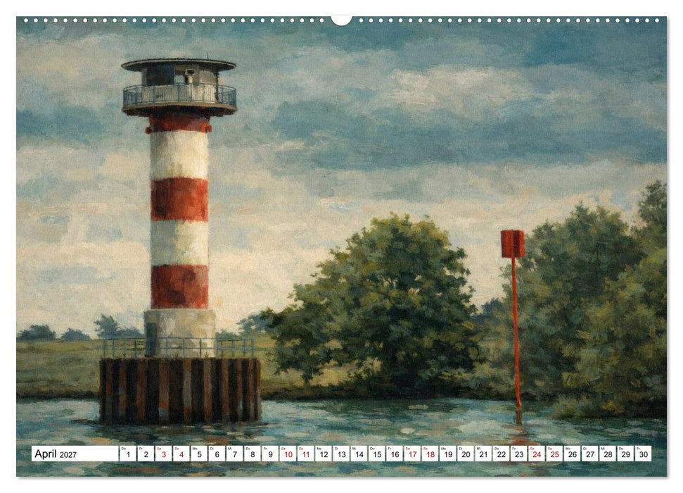 Leuchttürme an der Elbe - von Hamburg bis zur Elbmündung (CALVENDO Wandkalender 2027)