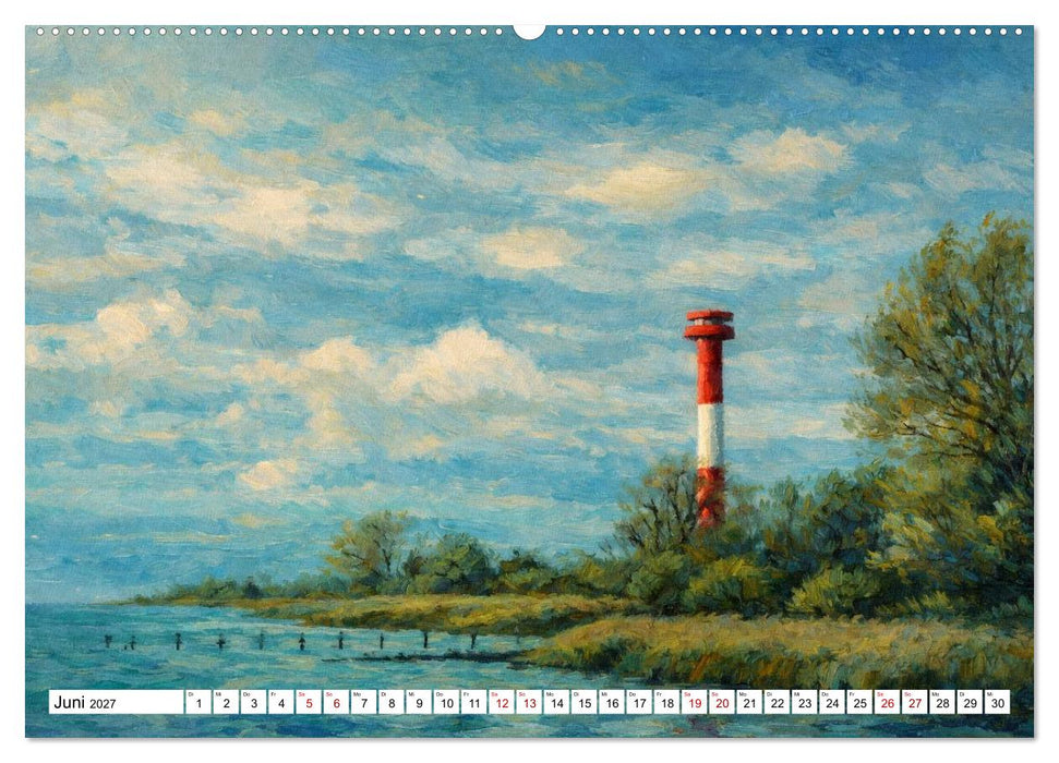 Leuchttürme an der Elbe - von Hamburg bis zur Elbmündung (CALVENDO Wandkalender 2027)