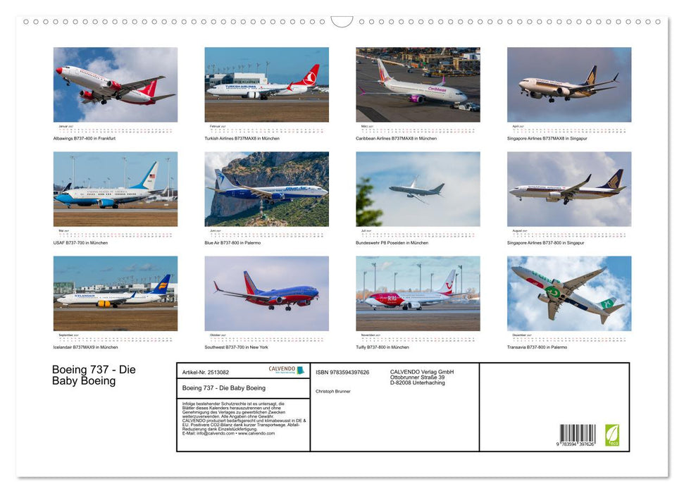 Boeing 737 - Die Baby Boeing (CALVENDO Wandkalender 2027)