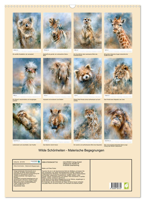Wilde Schönheiten - Malerische Begegnungen (CALVENDO Wandkalender 2027)
